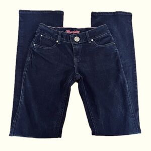 Wrangler Women’s Black Boot Cut Low Rise Jeans 3/4 x 34 Western/Rodeo